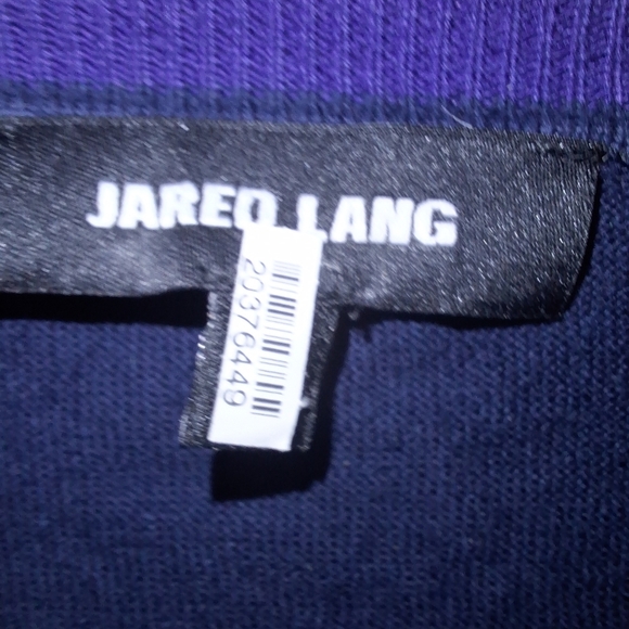 Jared Lang Men's Blue 100% Cotton V-Neck Sweater In A Size Medium. EUC - Picture 2 of 9